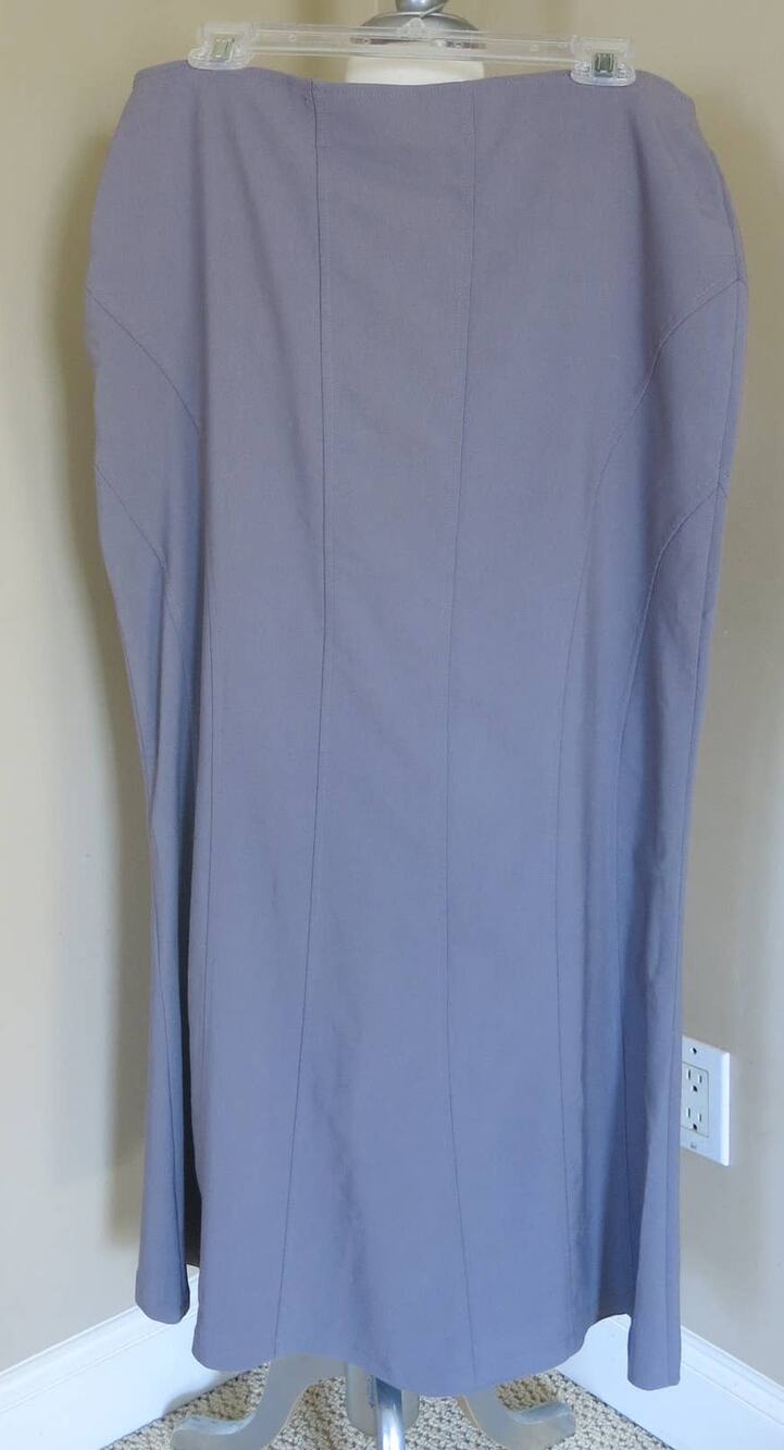 VINTAGE 1980/90 *NWT* YMLA Maxi Skirt Size 38 Waist Women Gray Preppy Secretary